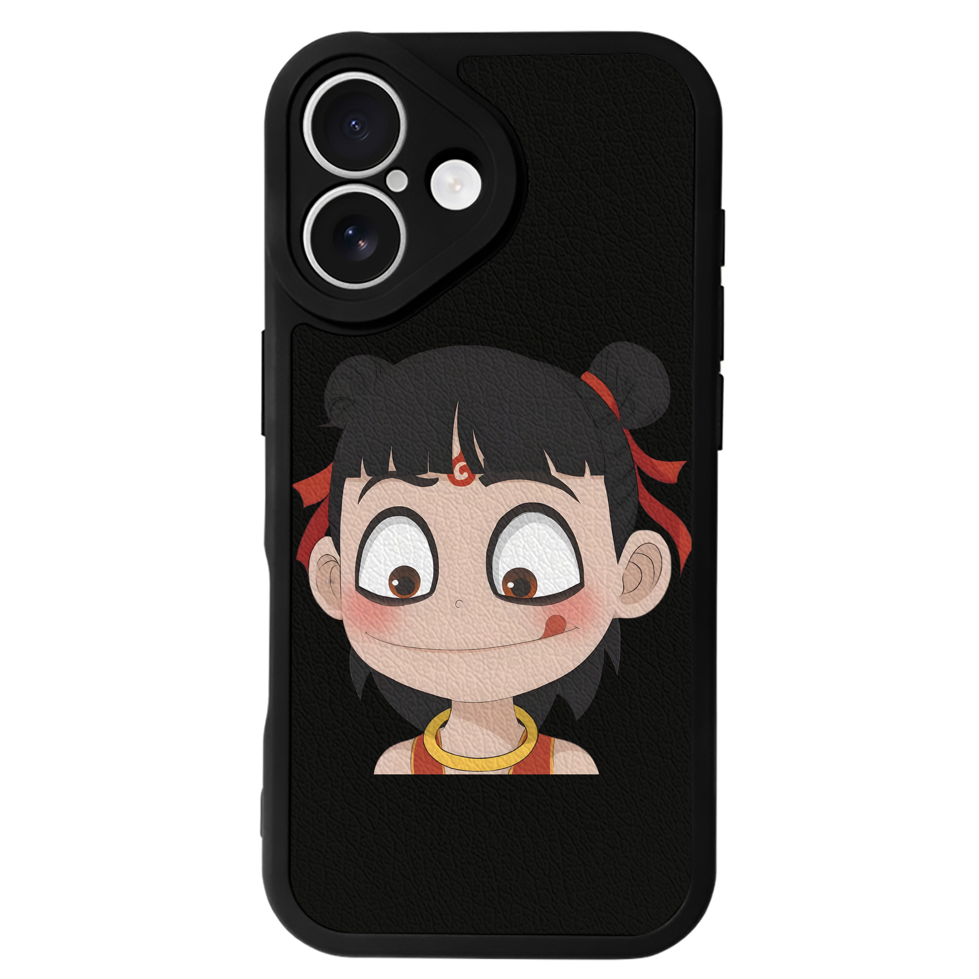 （画像用） Ne Zha 2 ナタ 魔童の大暴れ 【iPhone 16シリーズ対応】シリコンスマホケース（レザー調） 材質：シリコン